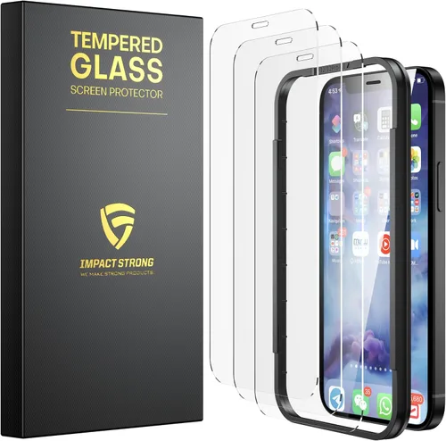 Miniatura 21 de ImpactStrong Paquete de 3 protectores de pantalla de vidrio templado inastillables para iPhone 17 Pro Max [marco de fácil instalación]