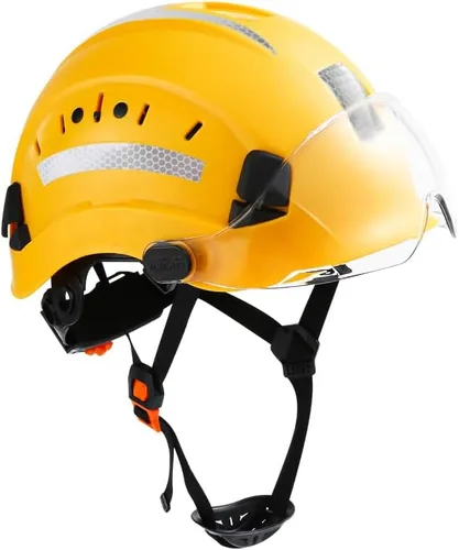 Miniatura 15 de Cascos De Construcción Casco de Seguridad con Visera 6 Puntos Ajustable Suspensión ANSI Z89.1 Tipo I Clase C Hardhats, Cascos De Construcción