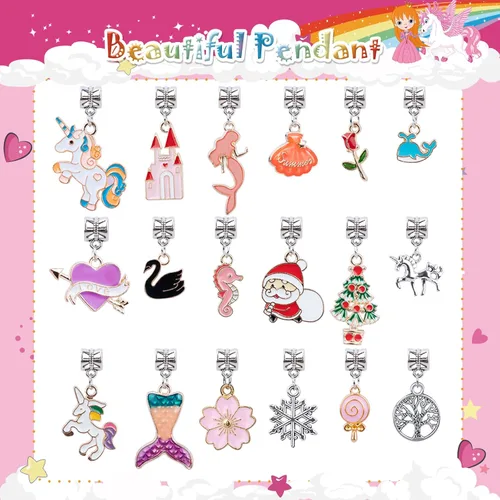 Miniatura 3 de SUZUTOY Kit de fabricación de pulseras para niñas, regalos de unicornios para niñas, artes y manualidades para niños de 4, 5, 6, 7, 8, 9, 10, 11