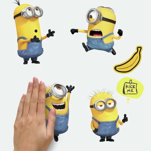 Miniatura 3 de RoomMates Minions: The Rise of Gru - Adhesivos para pared, vinilo, 30 calcomanías