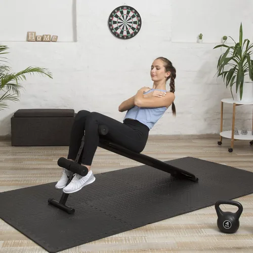 Miniatura 2 de Relaxdays Sit Up Bank klappbar, barra de bar 5-Fach, Banco Bauchtrainer, lista de fotos, Trainingsbank, negro