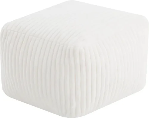 Miniatura 33 de MeMoreCool Puf Otomano Redondo Relleno Reposapiés, Puf de Piso Reposapiés con Relleno de Trozos de Espuma Suave, Otomano Redondo Pequeño Reposapiés