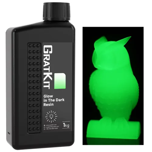 Miniatura 15 de GratKit Resina rígida 8K 10K, impresora 3D, resina de fotopolímero de curado UV de 405 nm, resina de impresión 3D de bajo olor, 35.27 oz, color negro