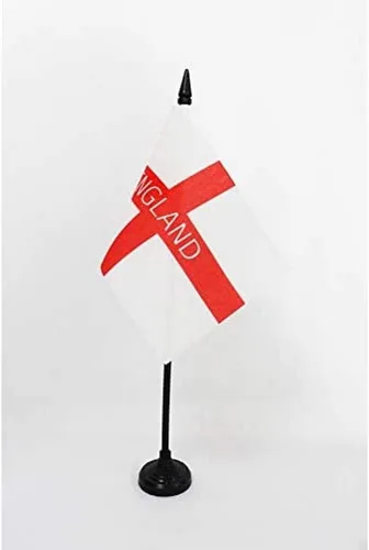 Miniatura 127 de United Kingdon Coat of arms Table Flag 5'' x 8'' - UK - British - England Desk Flag 21 x 14 cm - Black plastic stick and base - AZ FLAG Escudo