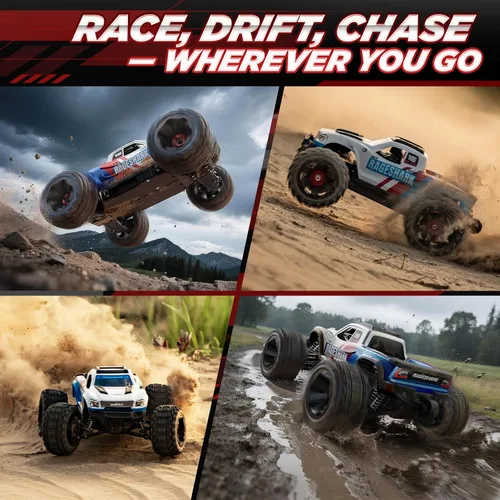 Miniatura 9 de UDIRC Coches RC Todo Terreno Rápidos, RC Camiones 1:16 Todo Terreno 4WD de Alta Resistencia Actualizables a 90 km/h, Camión Monstruo de Control