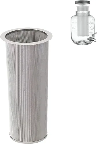Filtro de café frío para frascos Mason de 1 galón, fabricado con acero inoxidable, filtro de malla fina para café helado y té y sol en lotes