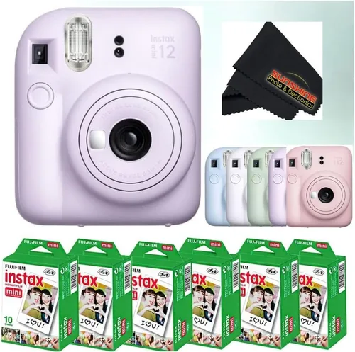 Miniatura 5 de Fujifilm Instax Mini 12 cámara instantánea Blossom Pink con unidad flash USB Sandisk de 32 GB + paquete de película Fujifilm Instax Mini de 40