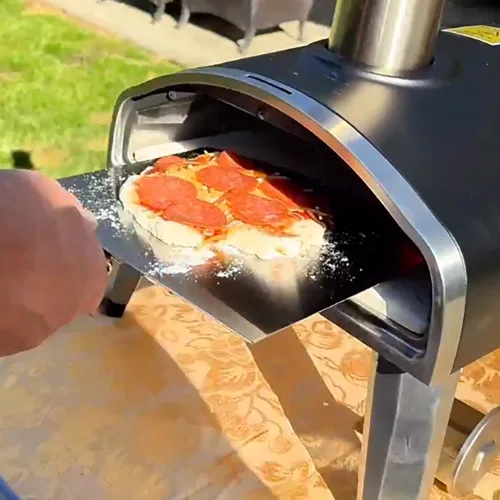 Miniatura 6 de Palas para pizza, palas de pizza de metal, pala de pizza de acero para horno, pala de pizza. Herramientas esenciales de cocina para hacer una