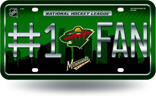 Miniatura 16 de NHL #1 - Placa de matrícula metálica para ventilador