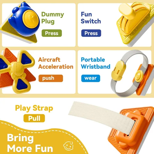 Miniatura 3 de Juguete sensorial Montessori de 22 en 1 para niños pequeños, juguete sensorial Montessori e inclinación de viaje para niños pequeños, juguete activo