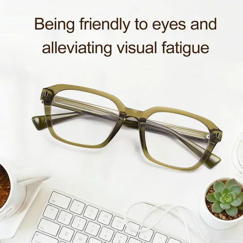 Miniatura 5 de Dollger Blue Light Glasses Men Vintage Thick-Framed Rectangle Non-Prescription, For Computer,Gaming, Phone Use