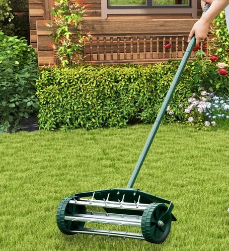 Miniatura 6 de THUNDERBAY Aireador de césped giratorio de alta resistencia de 18 pulgadas para jardín y patio, sin protector de barro