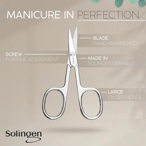 Miniatura 7 de Set de manicura Solingen hecho en Alemania - Juego exclusivo de 7 piezas de cortauñas para dedos de manos y pies para mujeres y hombres en estuche