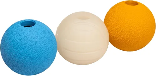 Miniatura 9 de Amazon Basics Juguetes para Perros, Pelotas de Goma Interactivas para Buscar, (Paquete de 2), 3 Pulgadas, Azul, Naranja