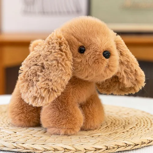 Miniatura 4 de PEACH CAT Basset Hound Perro Animal de Peluche Lindo Cachorro Peluches Juguetes de Peluche Pequeños Regalos para Niños Blanco
