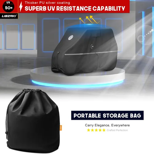 Miniatura 8 de Funda para carrito de golf para 2 pasajeros EZGO, Club Car, Yamaha, 420D, impermeable, resistente al viento, resistente al sol, para exteriores