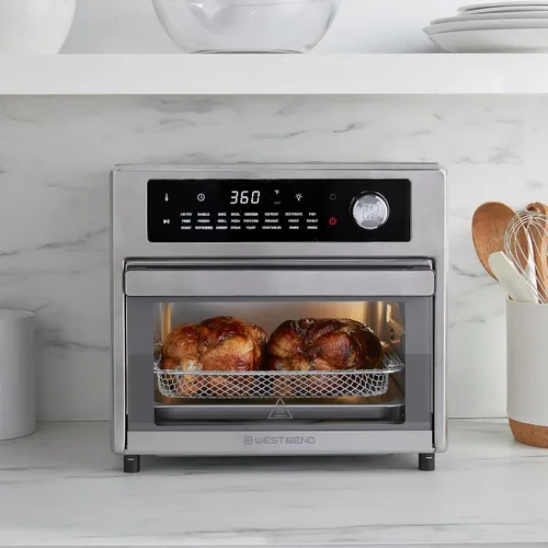 Miniatura 7 de Horno freidora de aire West Bend XL de 26 cuartos con controles digitales, puerta de fácil visualización y 24 programas de cocción, incluye nueve