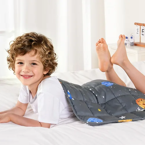 Miniatura 14 de Mr. Sandman Manta con peso de 3 libras, lavable, mejor para manta pesada de algodón transpirable de 20 a 40 libras con cuentas de vidrio no tóxicas