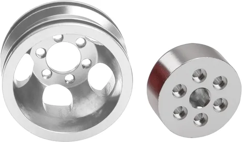 Miniatura 3 de Buje de llanta de metal a control remoto compatible con WPL B1 B14 B16 B24 B36 C14 C24 C34 B36 1/16 RC Car (plateado)