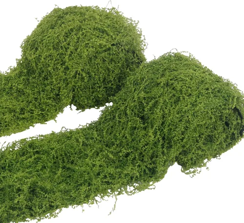2 Rollos de Camino de Mesa de Musgo Falso para Decoración 4" x 47" Musgo Artificial para Plantas Verdes en Interiores, Hierba Sintética para