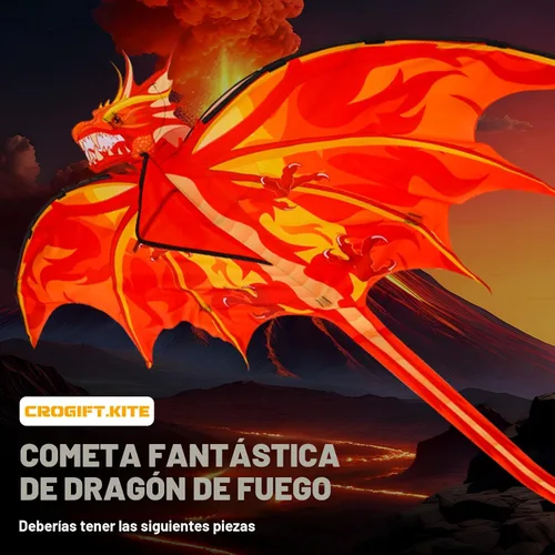 Miniatura 2 de Paquete de 4 cometas – Cometa grande de dragón de fuego, serpiente verde, pez diablo, molusco rojo, pulpo con cola larga y colorida para niños