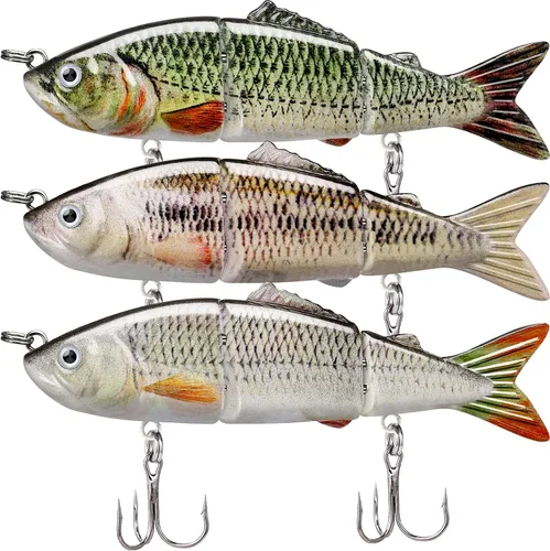 Miniatura 8 de GOTOUR Fishing Lures for Freshwater or Saltwater, Easy to Use for Family Fishing Beginner and Pros, Most Lifelike Jointed Swimbait，Slow Sinking Bass