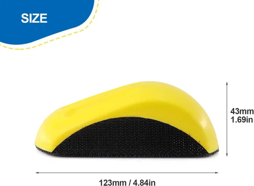 Miniatura 2 de Bloque de lijado de mano de 5 "gancho y bucle almohadilla de respaldo de papel de lija soporte de mano bloque de molienda de mano 1PC