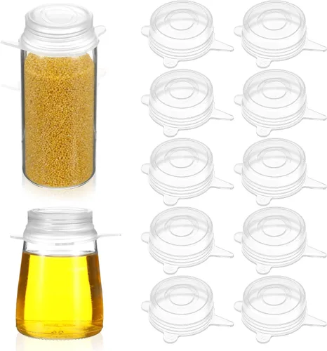 Miniatura 8 de 5 tapas elásticas de silicona extra pequeñas, de 2 pulgadas, resistentes y reutilizables, de silicona, tapas elásticas para frascos, cubiertas