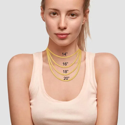 Miniatura 5 de Fiusem Collar chapado en oro para mujer, collar de cadena de espiga chapado en oro de 14 quilates, gargantilla de cadena de serpiente chapada en oro