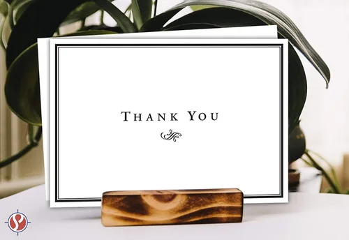 Miniatura 4 de Tarjetas de agradecimiento para pequeñas empresas, juego de 25 unidades de felicitaciones plegables de 4¼ x 5½ pulgadas, se envía plano