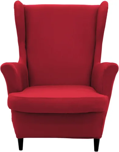 Miniatura 12 de Wingback - Funda elástica para silla, 2 piezas, con respaldo de ala, funda protectora de muebles impresa, suave con parte inferior elástica
