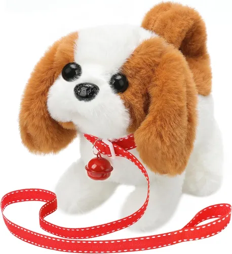 Miniatura 9 de KSABVAIA Juguete de Peluche Golden Retriever Cachorro Perro Electrónico Interactivo - Camina, Ladra, Mueve la Cola, se Estira, Compañero Animal