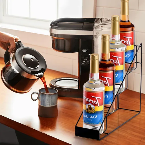 Miniatura 5 de kimilus Estante para Jarabe de Café para Accesorios de Bar de Café, se adapta a jarabe Torani y Monin, Organizador de Bar de Café con capacidad