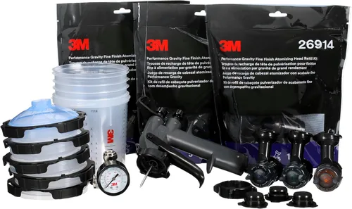 Miniatura 12 de 3M Kit de iniciación de pistola pulverizadora Performance 26778, incluye sistema de taza de pulverización de pintura PPS 2.0, 15 cabezales