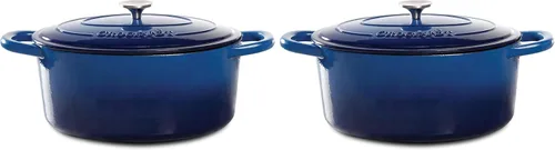 Miniatura 15 de Crock Pot olla para horno holandés de hierro fundido artesanal de 7 cuartos de galón, Rojo escarlata