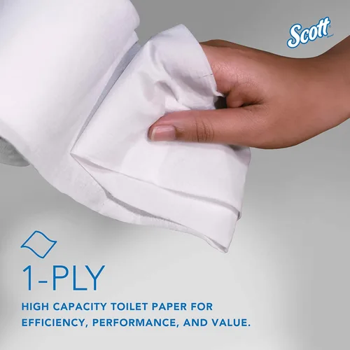 Miniatura 10 de Scott Professional Papel higiénico Jumbo Roll sin núcleo de alta capacidad, a granel (07005), seguro para sépticos, blanco