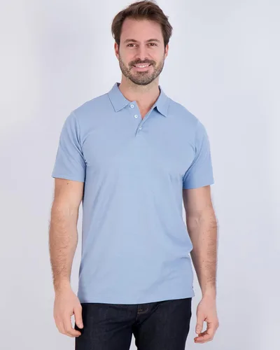 Miniatura 48 de Real Essentials Paquete de 3: Polo de manga corta de algodón para hombre, de secado rápido, transpirable, (disponible en tallas grandes y altas)