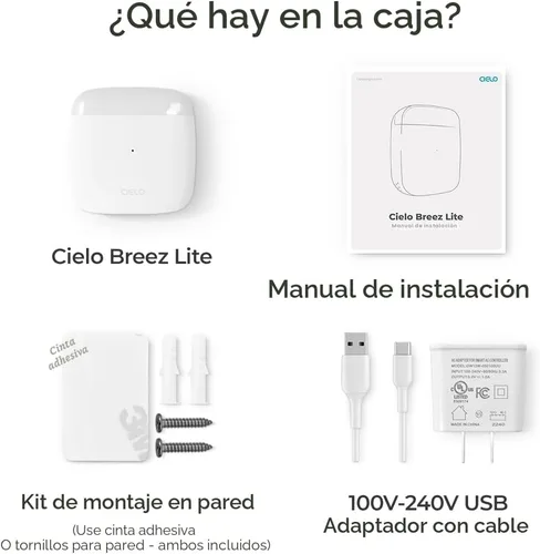 Miniatura 2 de Breez Lite Controlador inteligente de CA para mini-Split, ventanas y aire acondicionado portátiles y bombas de calor Aplicación gratuita, sin