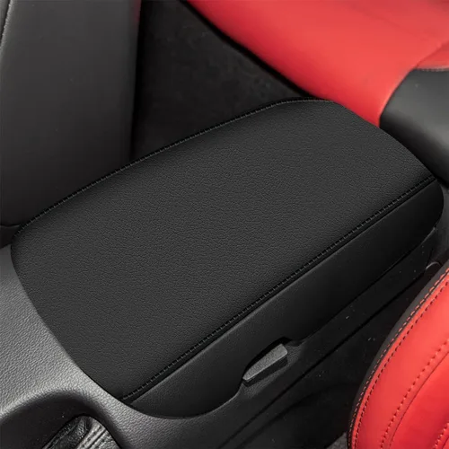 Miniatura 31 de AOMSAZTO Fundas para consola para 2008-2014 Toyota Highlander Fundas para reposabrazos para Toyota Highlander Negro con costuras negras