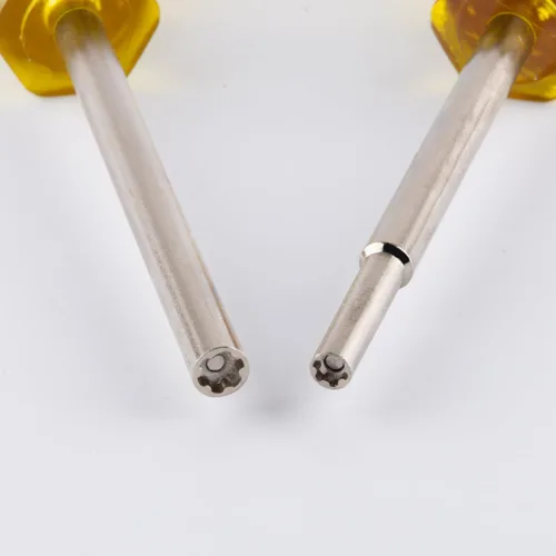 Miniatura 8 de Juego de destornilladores gamebit, puntas de seguridad de 3,8 mm y 4,5 mm para abrir consolas Nintendo, Sega y cartuchos de juego - Amarillo