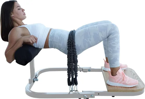 Miniatura 9 de BootySprout Máquina de empuje de cadera para entrenamiento de glúteos de alta resistencia, entrenamiento de gimnasio en casa, viene con 45, 90 y 135
