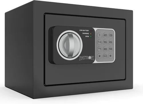 Miniatura 9 de Caja fuerte ignífuga PATRON para el hogar, caja fuerte mini para dinero, cajas de monedas con código, caja de bloqueo a prueba de fuego para niños