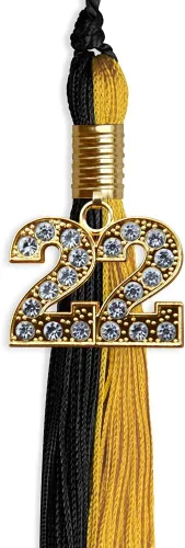Miniatura 2 de Endea Graduation Borla de doble color con dije dorado (negro/oro brillante, 2022)