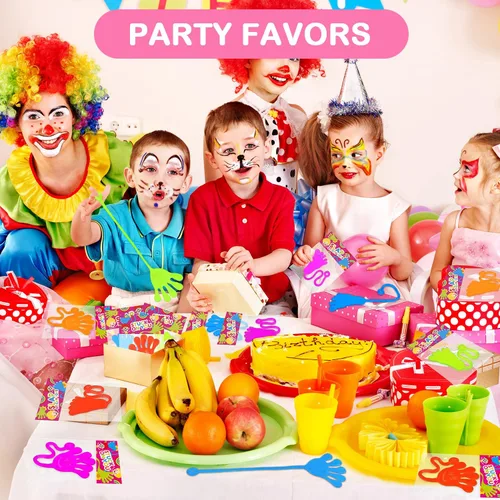Miniatura 3 de Grandes Manos Pegajosas a Granel Suministros de Favores de Fiesta Regalos de Juguetes para Niños (100 PCS), Rellenos de Calcetín de Bolsa de Regalos