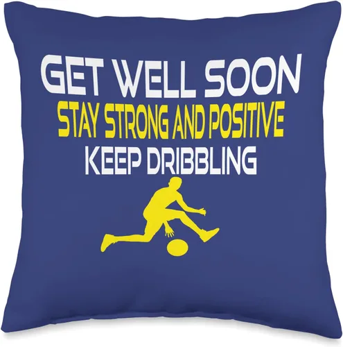DesignsByKelley Best Wishes Fast Recovery Gifts Get Well Soon - Almohada de baloncesto para niños, niñas, adolescentes, atletas, 15.7 x 15.7 in,