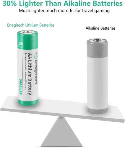 Miniatura 5 de Enegitech Batería de litio AA, batería de litio doble A de 1.5 V para cámara Blink al aire libre, bloqueo inteligente, cámara de sendero, linterna
