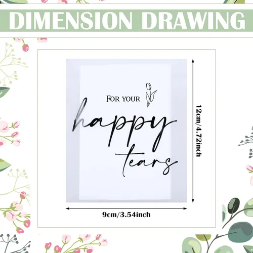 Miniatura 2 de Eaasty Paquete de 90 pañuelos Happy Tears para boda, 3 capas, pañuelos de boda para invitados, tamaño de viaje, papel facial a granel, bolsas