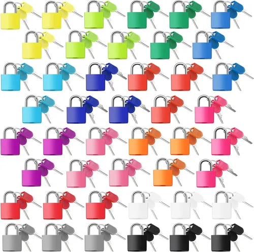 Miniatura 8 de Photect Candados de metal para maleta con llaves, candados de metal, multicolor, para equipaje pequeño, para escuela, gimnasio, aula, hogar, mochila