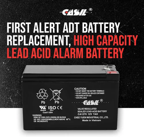 Miniatura 3 de CASIL 12V 7AH CA1270 Primera Alerta ADT Alerta Batería de Alarma