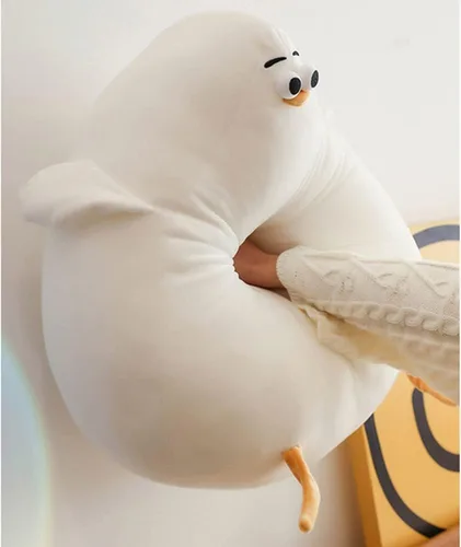 Miniatura 2 de NatureMan Lindos juguetes de peluche de pollo gordo de gaviota, divertida almohada de pollo de dibujos animados, regalo creativo para niños y niñas